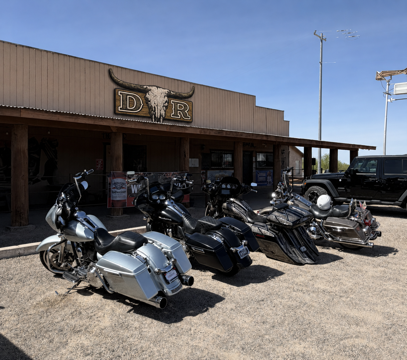 The Desert Rose storefront with bikes parked out front